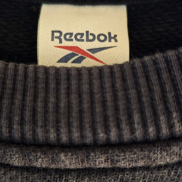 Women's Classic Black And White Reebok Y2K Crewneck Sweater - Picture 3 of 3